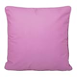 Fusion - Unifarbenes Kissen – Wasserabweisend, gefüllt, 43 x 43 cm, Rosa
