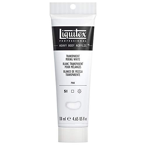 LIQUITEX 8870238 Professional Heavy Body Acrylic Paint, Transparent Mixing White, 138 ml Tube