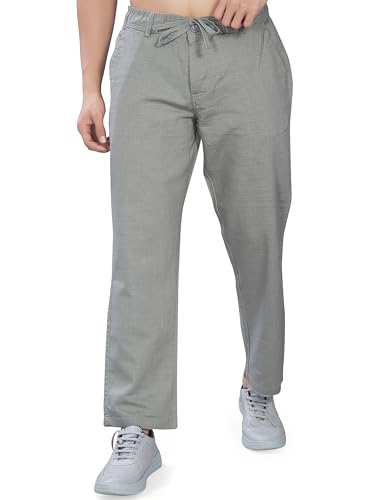 Image of DIVISIVE Men's Relaxed Fit Cotton Linen Blend Trousers
