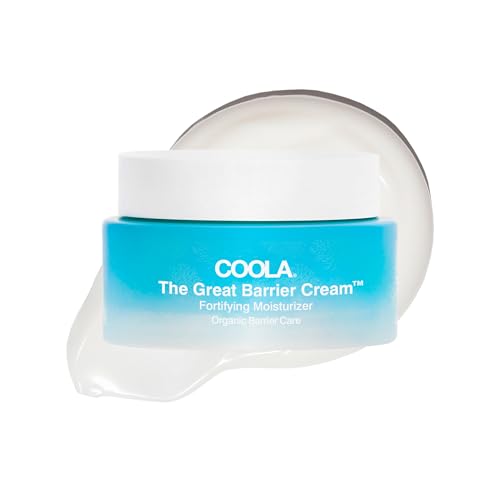 Coola Organic The Great Barrier Cream Face Moisturizer, Dermatologist Tested Skin Barrier Protection, Vegan and Gluten Free, 1.5 Fl Oz