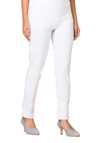 Image of Ruby Cotton Lyrcra Blend Copper Collection Straight Pants | Perfect Blend of Style and Comfort | Professional and Casual Wear #1