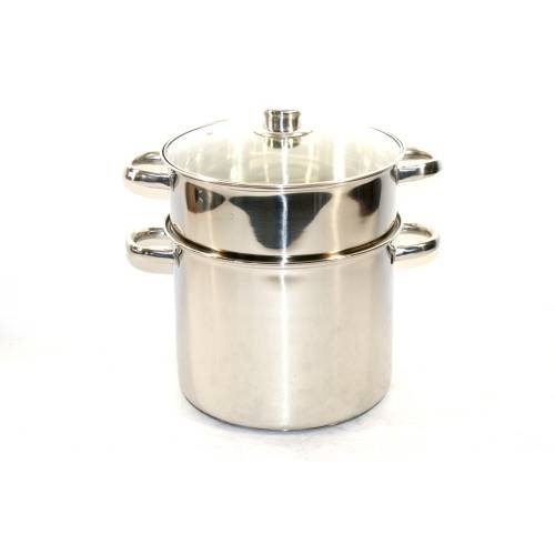 HORA Couscoussier 26 cm, acier inoxydable 11 L, induction