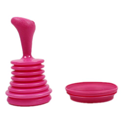 Flybloom Toilet Suction Plunger Home Kitchen Sink Plunger Blocked Toilet Bath Drain Unblock Sinks Pipe Cleaner,Rose Red