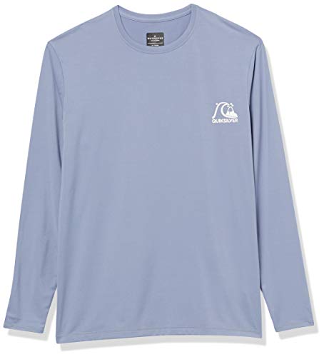 Quiksilver Men's Heritage LS Long Sleeve Rashguard SURF Shirt, Stone WASH, L