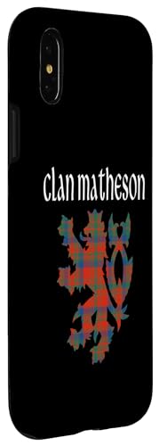 Image of iPhone X /XS Clan Matheson Tartan Scottish Family Name Scotland Pride Case