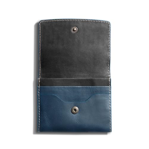 Image of DailyObjects Deep Navy Fliptop Leather Cash & Card Wallet