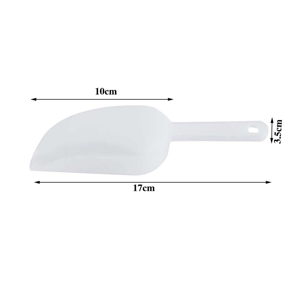 Leadigol Frosted Plastic Ice Measuring Scoop Candy Ice Sugar Scoopers for Party Dessert Buffet Ice Cream Tools