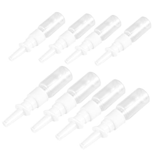 COLLBATH 8 piezas Botellas Nasales Transparentes Recargables de Plástico Pet Pulverizador Fino con Tapa y Reutilizables para Cosméticos y Líquidos Médicos para Viajes y Exterior