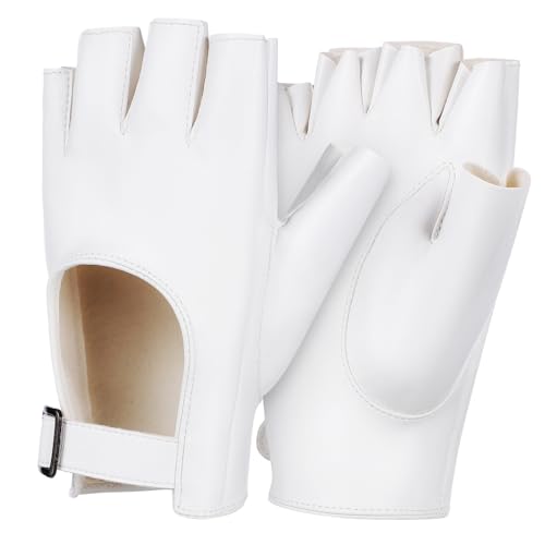 Holibanna Women's Half Finger Gloves Black Warm Fashion Gloves Holes for Riding Biking Cosplay Driving