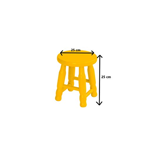 Banquinho/Banco Mocho Pequeno Amarelo