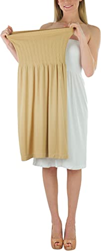 Image of ToBeInStyle Women's Strapless Cover Up Tube Dress Beach Summer Bandeau Flowy