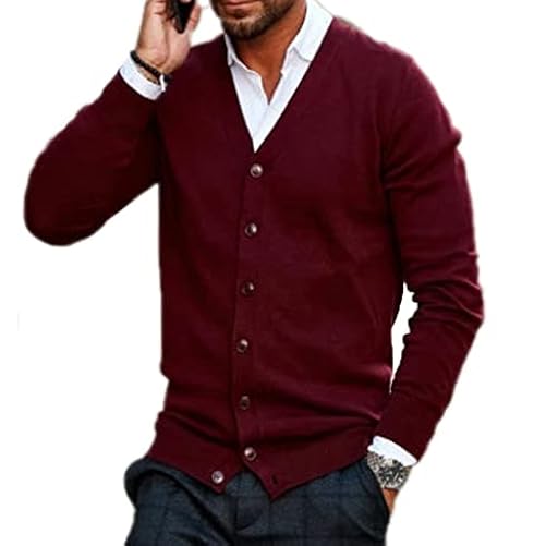 Chaqueta de Punto de Manga Larga para Hombre Chaqueta de suéter de Punto de Moda Casual para Hombre Top | Ya disponible en tu tienda friki favorita! En mundofriki.es!