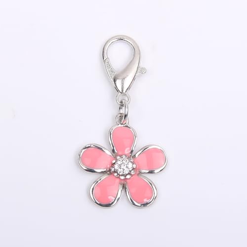 Xksrwe Bling Rhinestones Flower Charm Pendant Jewelry For Pet Dog Cat Puppy Necklace Collar Accessory  thumb #1