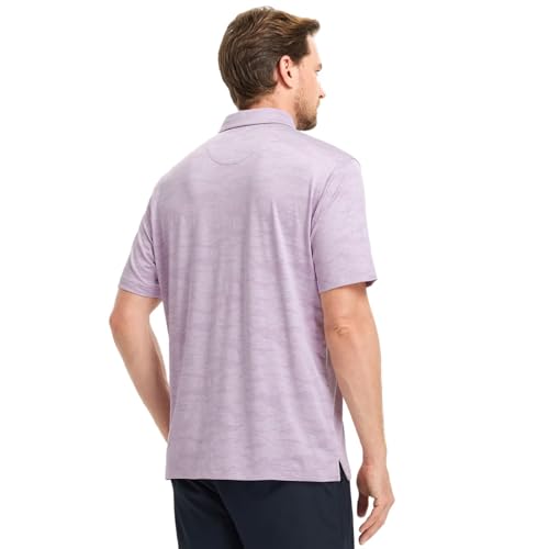 Rouen Polo Shirts for Men Moisture Wicking Quick Dry Lightweight Jacquard Performance Polo Shirts Casual Collared Golf Shirts3