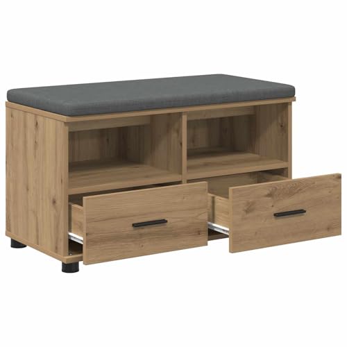 Banc de couloir blanc avec rangement et coussin 80cm - 6