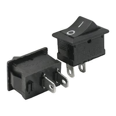 Interrupteur à bascule SPST 2 positions AC 250V 6A pour outil électrique 2 pièces
