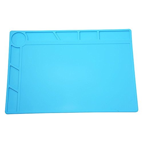 Heat Resistance Silicone Pad Repair Tool Maintenance Platform Soldering Repair Mat for Phones/Tablets/Watches, 34×23CM