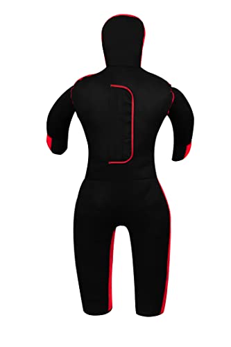 Lisaro Judo Dummy Schnuller Gr. 130/145/160/170cm | Box-Dummies | Canvac | schwarz-rot | UNGEFÜLLT | hängend | Grappling Dummy (145cm)