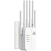 Ripetitore WiFi,Amplificatore di Segnale Wi Fi,6 Antenne,2 Porte LAN,WiFi Extender,Modalità Ripetitore/Router/AP,Range Extender Wifi Domestico e Ufficio con Copertura Fino a 10000 Piedi Cubi
