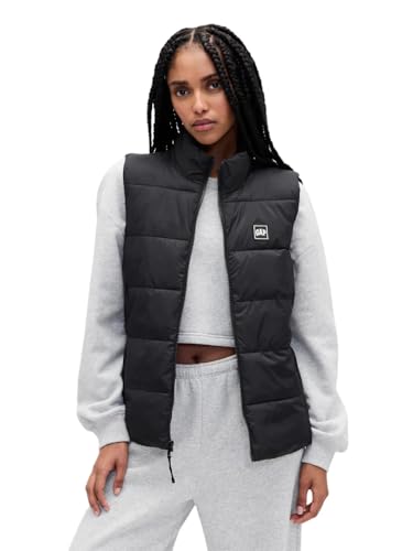 GAP Women's Logo Lightweight Puffer Vest, Black 1, XX-Small at