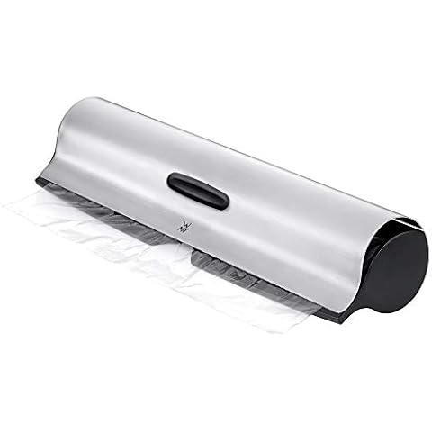 WMF Gourmet Folienschneider mit gezahntem Metaldeckel 32 cm, Cromargan Edelstahl, geeignet für Frischhalte-, Alufolie oder Back- Butterbrotpapier ab Cover