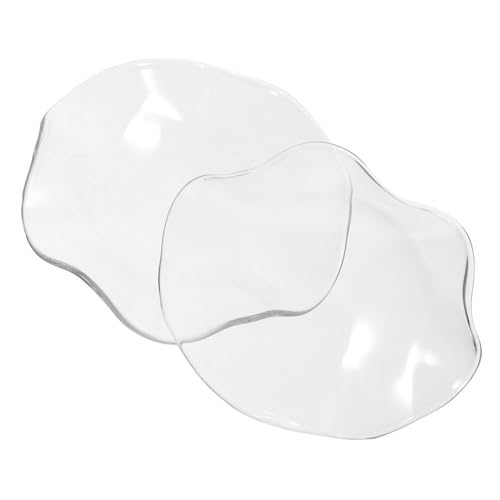 POPETPOP Support d'Huile Essentielle en Verre Transparent 2 Pièces pour Spa, Plateau Élégant et Fonctionnel pour Stocker Huiles Essentielles