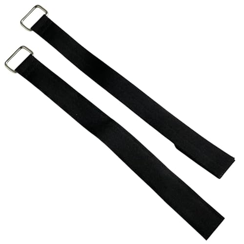 Paquete de 2 bridas reutilizables con hebilla de metal resistente (4 x 70 cm)