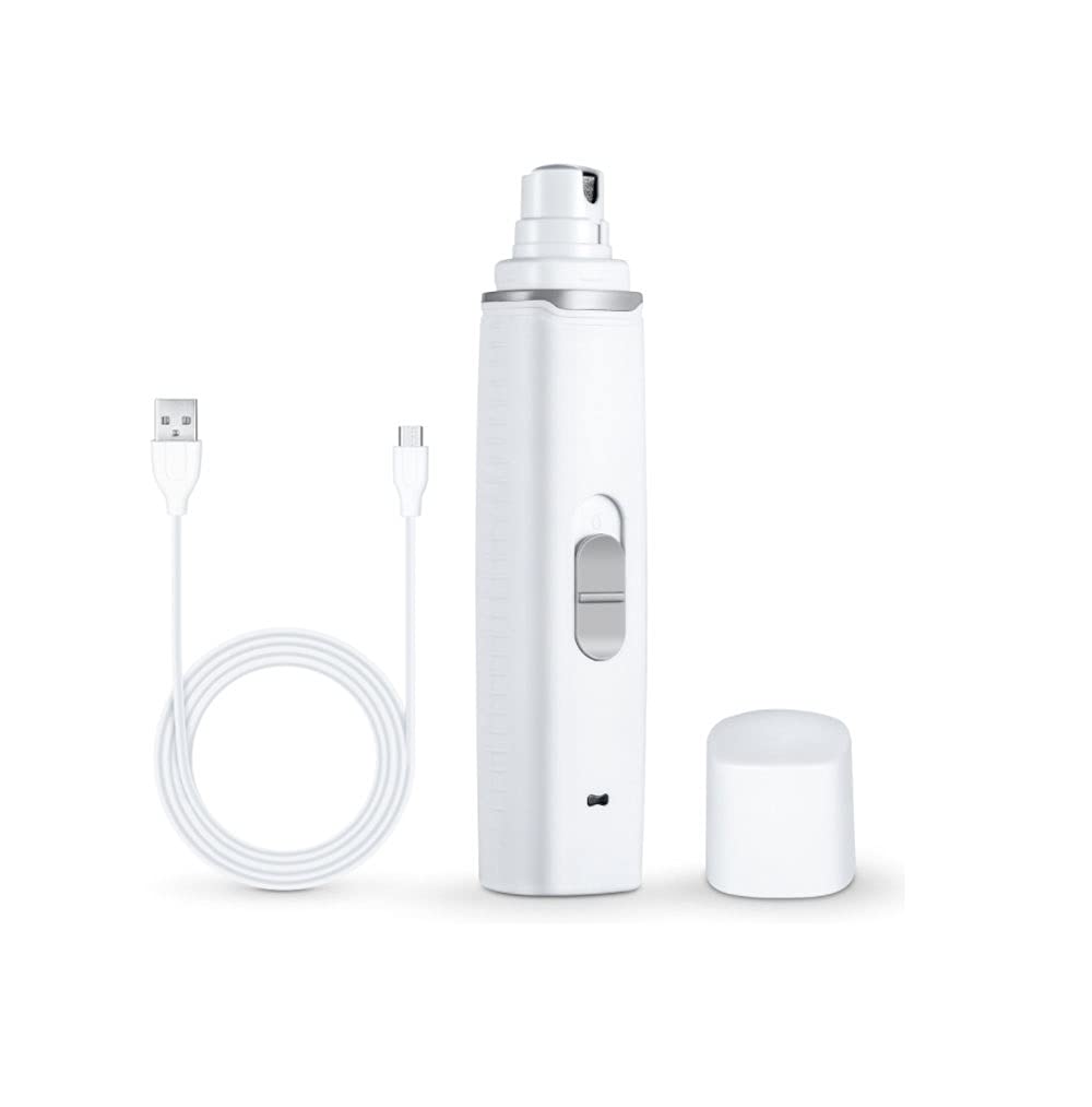 Molinillo de uñas para perros Super Pothale USB recargable de 2 velocidades para mascotas para mascotas de 2 velocidades para perros medianos Patas sin dolor recargable tranquilo. Herramienta de
