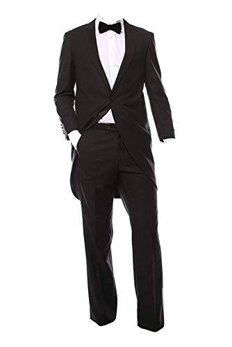 Wemaliyzd British Men's 2 Pieces Tuxedo Suits Swallowtail Jacket Skinny Pants