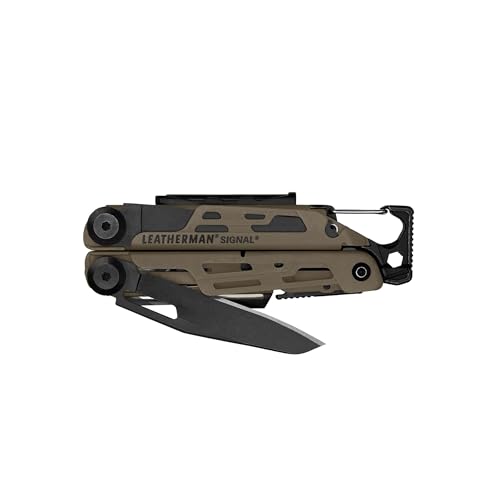 LEATHERMAN, Signal, 19-in-1 Multi-tool for Outdoors, Camping, Hiking, Fishing, Survival, Durable & Lightweight EDC, Made in the USA, Coyote Tan