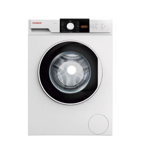 Corberó CLAV22712 Lavadora Gama Plus Carga Frontal, 7 Kgr, 1200 Rpm, Display LED, Color Blanco, 15 P., Inicio Diferido, Programa Antialérgico, ECOlógic, Lavado Rápido, Puerta Negra, E. Energética D