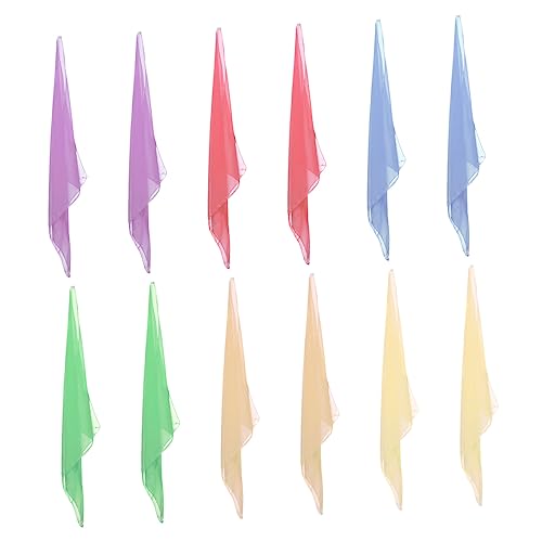 TENDYCOCO 12pcs Children Dance Scarf Play Scarves Summer Scarves Scarfs Juggling Scarves for Silk Scarfs Juggling Scarves Performance Silk Scarves Silk Scarf for Hair Rayon
