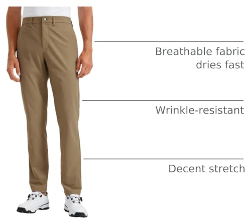 Image of CRZ YOGA All Day Comfy Golf Pants 28 inch /30 inch /32 inch /34 inch /36 inch | Decent Stretch, Wrinkle-Resistant, Casual, Slightly Tapered Leg, Flat Front, Pockets, Trousers for Men