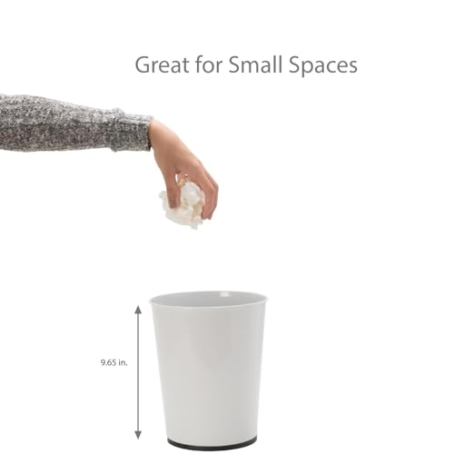 Bote de Basura de Baño 1.3 gal Blanco miniatura 2