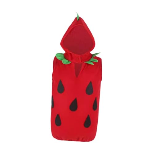 LOVIVER Disfraz Infantil de Fresa, Novedad para niñas, Disfraz de Fruta Suave para Cosplay para Vacaciones, 6 a 7 años