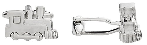 Mancuernillas Cuff-Daddy con diseño de tren en caja miniatura 2