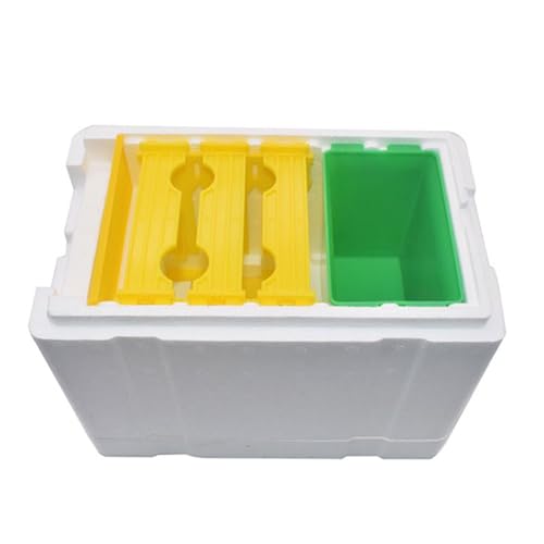 Castillo de abejas de espuma aislante - Colmena de acoplamiento 24 x 15 x 16,5 cm, caja de abejas ligera, kit completo de núcleo de poliestireno | Accesorio de jardinería doméstica Sostenible para