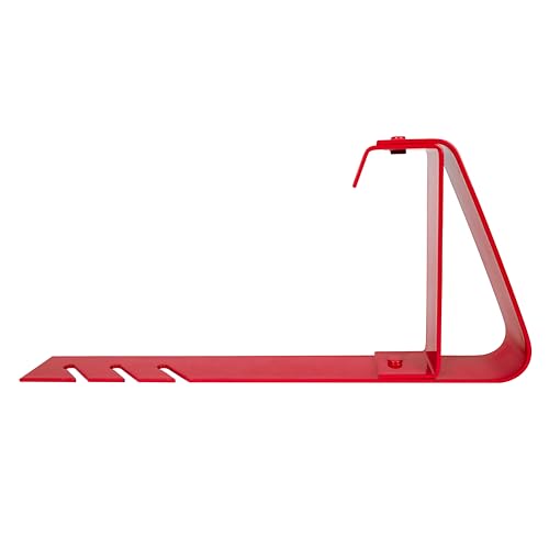 Image of Guardian 2502 Fixed Heavy Duty Roofing Bracket for 18 to 27 Degree Roof Pitch 6 Inch by 90-Degree Fixed Angle Platform Powder Coated Red OSHA Compliant