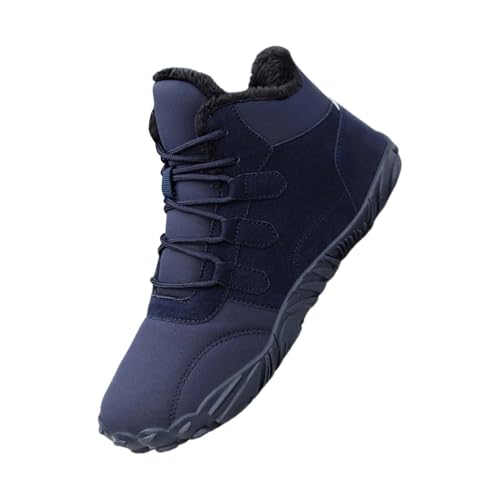 Generisch Zapatos de invierno para hombre Zapatillas de invierno azules para mujer Botas de nieve acolchadas de invierno Botas cálidas para hombre Zapatos impermeables para hombre 46, azul, 38 EU