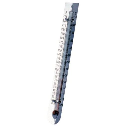 Metal Back Student Thermometer, V-Back, 0 to 230 F / -20 to 110 C