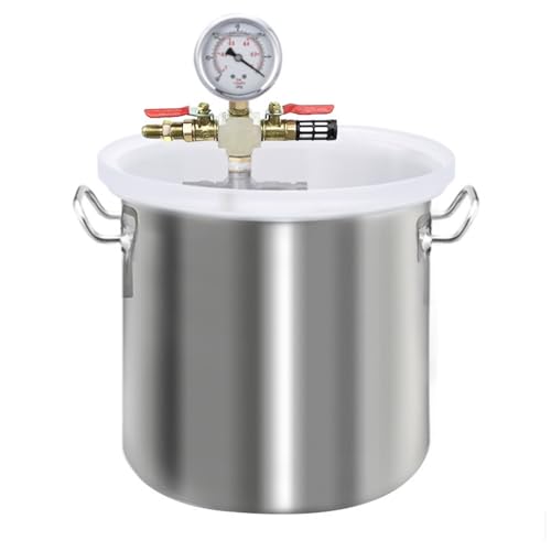 Large Vacuum Chamber for Diy Resin Casting, 26 20 19 13 9 6 5.5 3 2 Gallon Vacuum Degassing Chamber Kit with Acrylic Crystal Lid & 1.5m Long Hose, for Wood Stabilizing/Epoxy/Degassing Silicone/Plaster