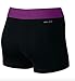 Nike Women's Pro Cool 3-Inch Training Shorts (Black/Cosmic Purple/White/X-Small)