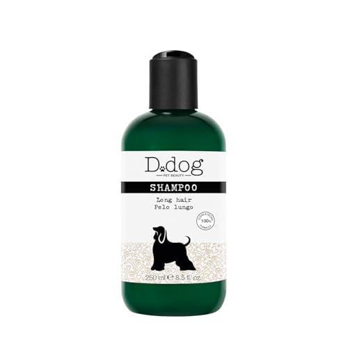 Diego dalla Palma D-Dog Pet Shampoo Long Hair - Detangling and Softening - Helps Remove Dirt and Dead Hair - Prevents Knots and Felting of The Coat - Contains Amazonian Acaí and Babassu Oils - 8.5 Oz