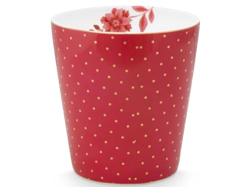 Pip Studio 51002384 Royal Dots - Taza sin asa (0,23 L, 1 unidad), color rosa oscuro
