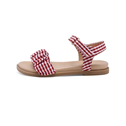 Image of DREAM PAIRS Girls Sandals Open-Toe Princess Dress Flat Sandals Summer Shoes(Toddler /Little Kid)