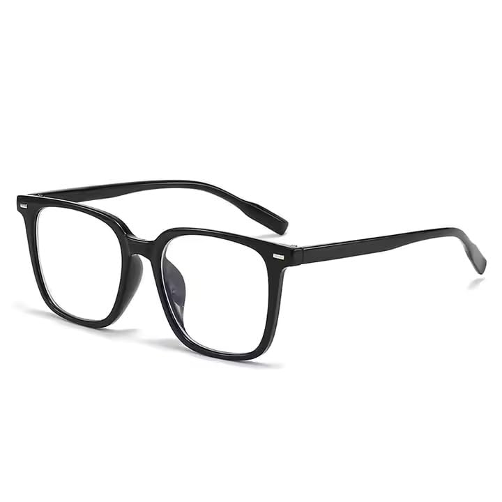 KRILLEN SHADES Clear Lens/Glasses, Black Frame Square Design, For Men's and Women's-Pack of 1-Convertable Lens-image-21