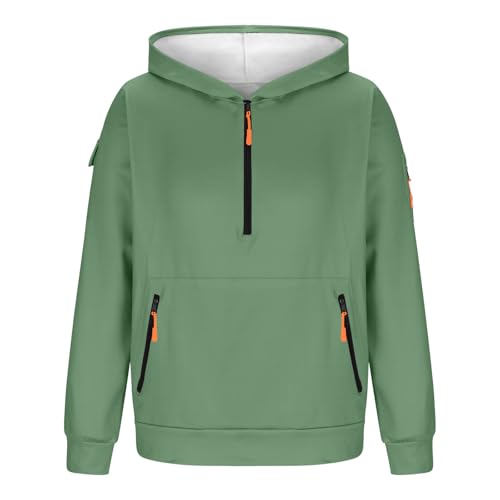 Plus Size Oversized Hoodies for Men Vintage Cargo Hoodies Tactical Fall Pullover Fall Long Sleeve Pullover with Pocket3