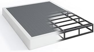 QEROMY 7 Inch Low Profile Box Spring, Sturdy Metal Frame Mattress Foundation, Easy Assembly, Quiet & Noise-Free, Queen Size