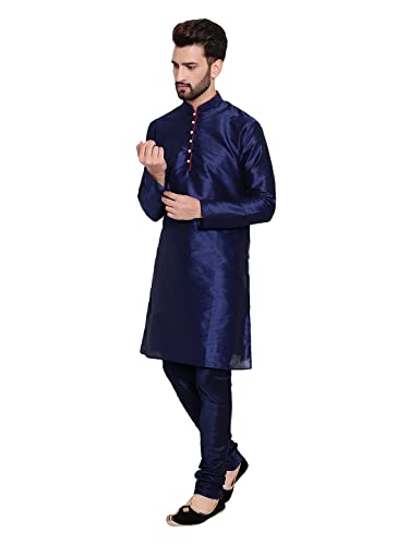 Image of HUZUR Mens Silk 6 Loop Kurta Pajama