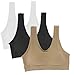 Cabales Women's Ultimate Comfy Medium Support Seamless Wireless Sports Bra with Removable Pads,Medium